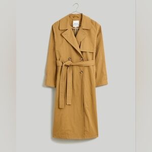 Madewell Signature Trench Coat In Dark Khaki